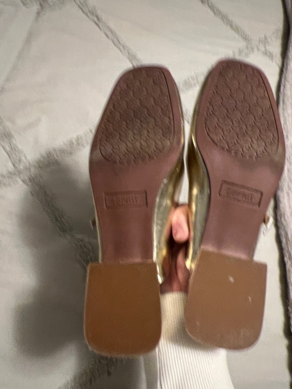 Esprit Metallic Gold Mary Jane Mules - Picture 5 of 5